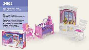 Мебель для кукол типа Барби Gloria 24022 с малышем фото