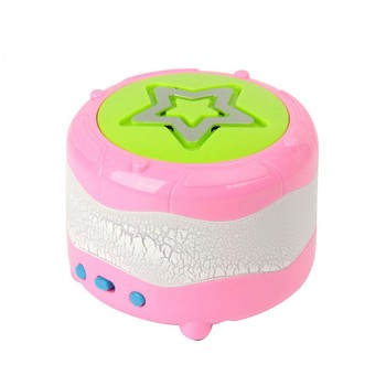 Музыкальная игрушка барабан 903E со световыми эффектами (Розовый) фото