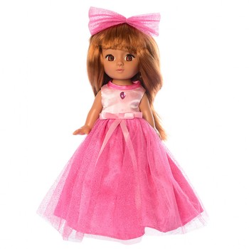 Детская кукла в платье M 3870 с музыкой на укр. языке (Розовый) фото