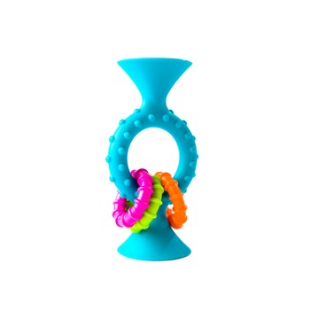 Прорезыватель-погремушка на присосках Fat Brain Toys pipSquigz Loops бирюзовый (F166ML) фото