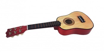 Игрушечная гитара M 1370 деревянная (Натуральный) фото