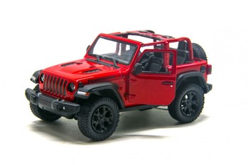 Колекційна іграшкова модель джипа JEEP WRANGLER 5" KT5412WA металевий (Червоний) фото