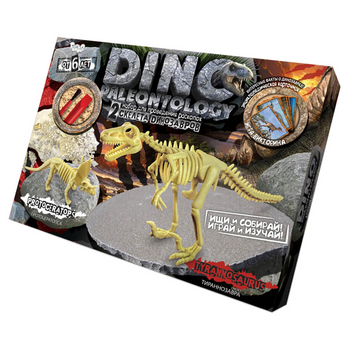 Игровой набор для проведения раскопок DP-01 DINO PALEONTOLOGY в коробке (Тиранозавр) фото