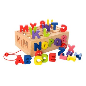Деревянная игрушка Сортер MD 2422 каталка (Буквы) фото