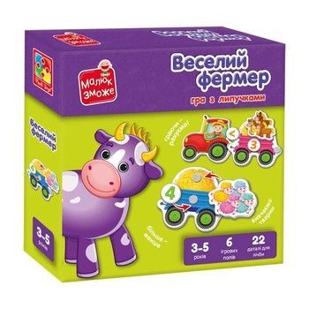 Детская настольная игра "Веселый фермер" VT2100-13 с липучками фото