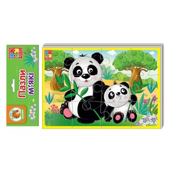 Детские мягкие пазлы "Животные зоопарка" VT1103-45 формат А5 фото