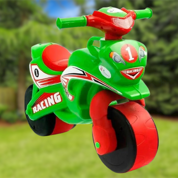 Дитячий беговел мотоцикл із звуковими ефектами зелений 0139/5 фото