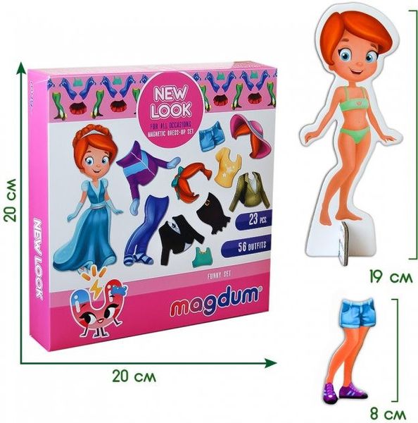 Набір магнітів Magdum "Лялька з одягом New look" ML4031-14 EN фото