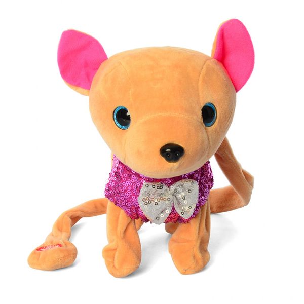 Интерактивная мягкая игрушка собака M 4307 Кикки (Розовый) фото