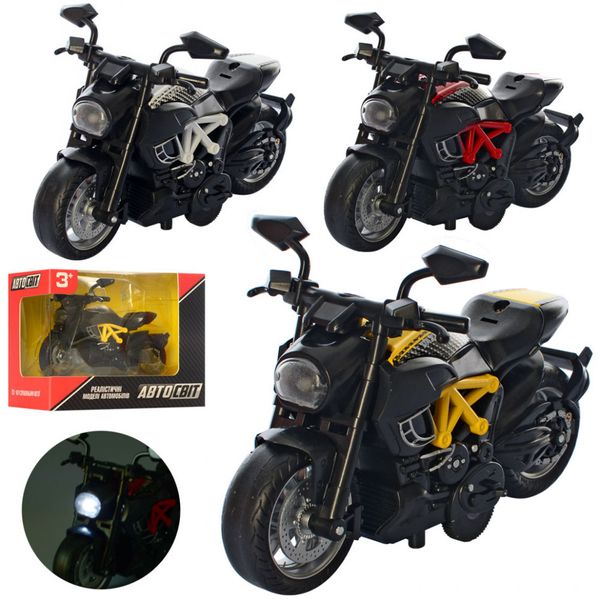 Коллекционная игрушечная модель мотоцикла AS-2633 инерционный фото