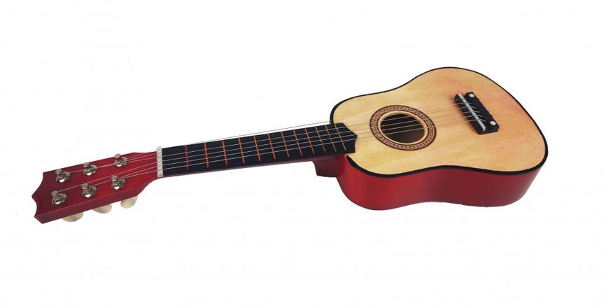 Іграшкова гітара M 1370 дерев'яна (натуральна) фото