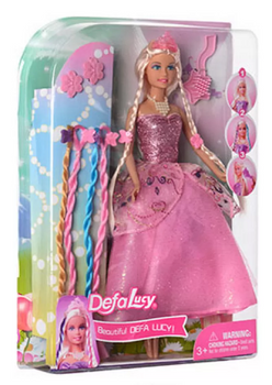 Кукла типа Барби в платье DEFA 8182 с аксессуарами (Розовый) фото