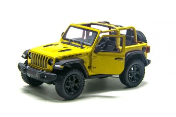 Колекційна іграшкова модель джипа JEEP WRANGLER 5" KT5412WA металевий (Жовтий) фото