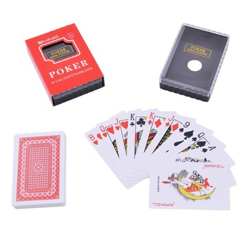 Карти гральні "POKER", 54 карти (Червоний) фото