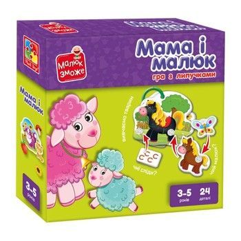 Детская настольная игра "Мама и малыш" VT2100-14 с липучками фото