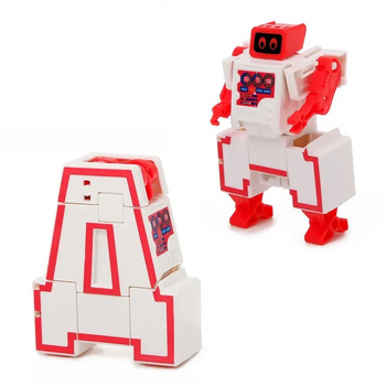 Игрушечный трансформер D622-H090 робот+буква (Ремонтник (красный)) фото