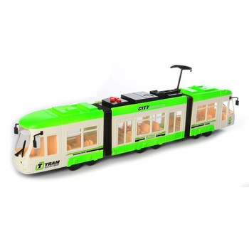 Дитяча іграшкова трамвай 1598 з музикою (зелений) фото