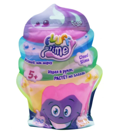 Игровая вязкая масса "Fluffy Slime" FLS-02-01U пакет 500 г фото