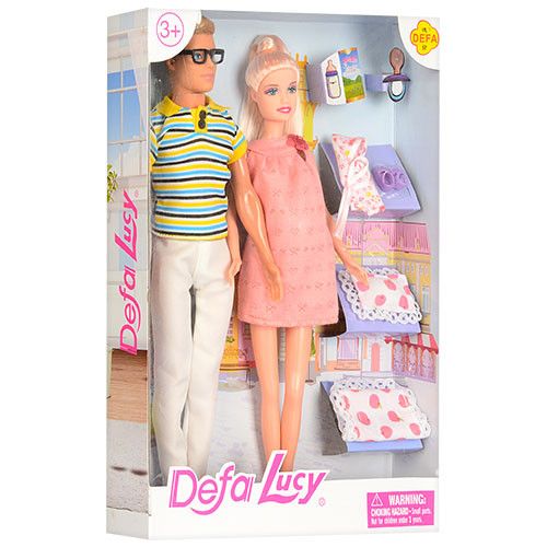 Семья типа Барби и Кен DEFA 8349 беременная кукла фото