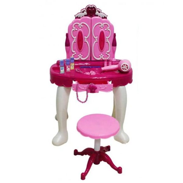 Дитячий ігровий салон краси трюмо зі стільцем та аксесуарами 008-19 фото