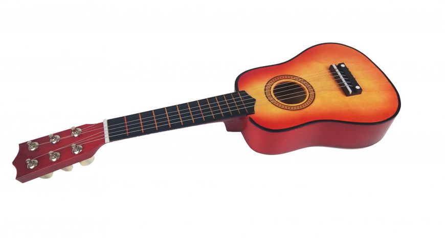 Іграшкова гітара M 1370 Дерев’яна (помаранчевий) фото