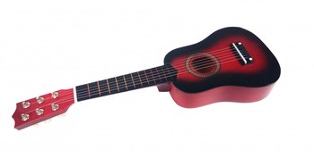 Игрушечная гитара M 1370 деревянная (Красный) фото