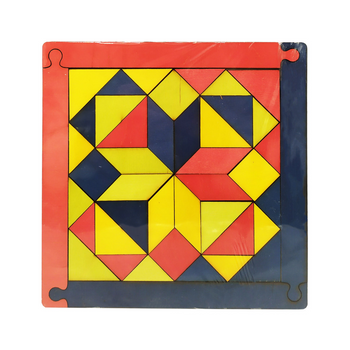 Дитяча мозаїка "геометрична" 172401 дерев'яна (червоно-синя) фото