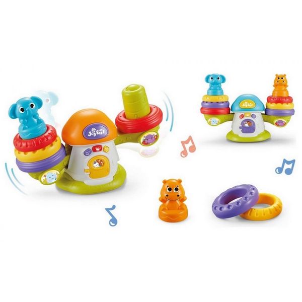 Музыкальная развивающая игрушка "Весы" QF366-043 со световыми эффектами (Синий) фото
