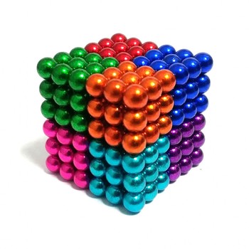 Магнитный неокуб головоломка металлическая 216 шариков (8 цветов) MAG-008-8(Multicolored) фото
