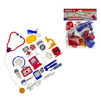 Детский игровой набор врача "Маленький доктор" 1-036, 23 предмета в наборе фото