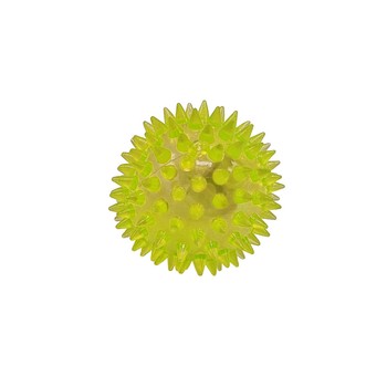 М'яч масажний MS 1137-1 6,5 см, пищалка, світлові ефекти (Жовтий) фото