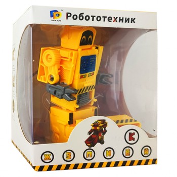 Детский робот-трансформер Буква D622-H092, 10 см (Л-Жёлтый) фото
