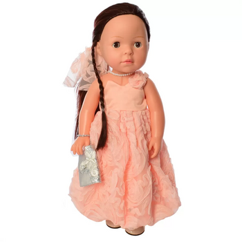 Лялька для дівчат у сукні M 5413-16-2 Інтерактивні (рожеві) фото