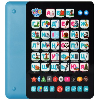Детский развивающий планшет "Азбука" SK 0019 на укр. языке (Синий) фото