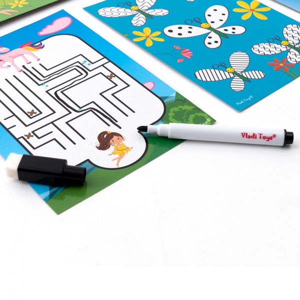 Развивающая игра для малышей «Пиши и cтирай. Единороги» VT5010-17 с маркером фото