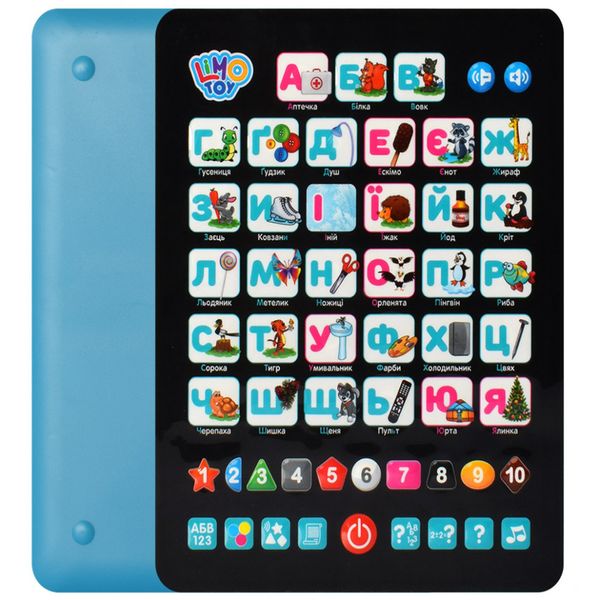 Дитячий розвиваючий планшет "Азбука" SK 0019 на укр. мовою (Синій) фото