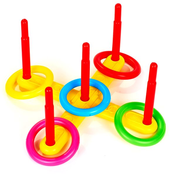 Детская подвижная игра Кольцеброс с 5 кольцами фото