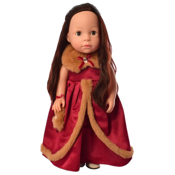 Интерактивная кукла в платье M 5414-15-2 с изучением стран и цифр (Red) фото