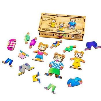 Деревянная настольная игра Медвежата Puz-12141 фото