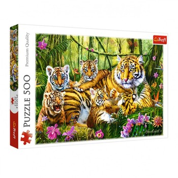 Пазлы Семья тигров Trefl 37350 (500 эл.) фото