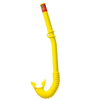 Детская трубка для подводного плавания 55922, 3-10 лет ( 55922(Yellow) Жёлтый 3-10лет, в кульке, 14,5-47,5-2см) фото