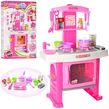 Детская игрушечная кухня с плитой и духовкой 661-51 аксессуары в комплекте фото
