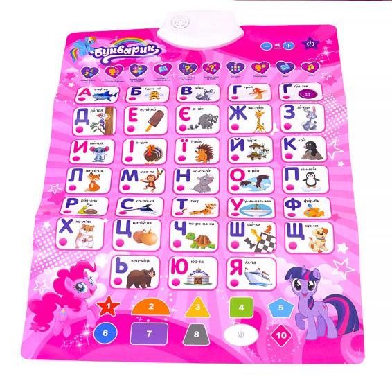 Интерактивный плакат Букваренок Little Pony укр. яз. X15607  фото