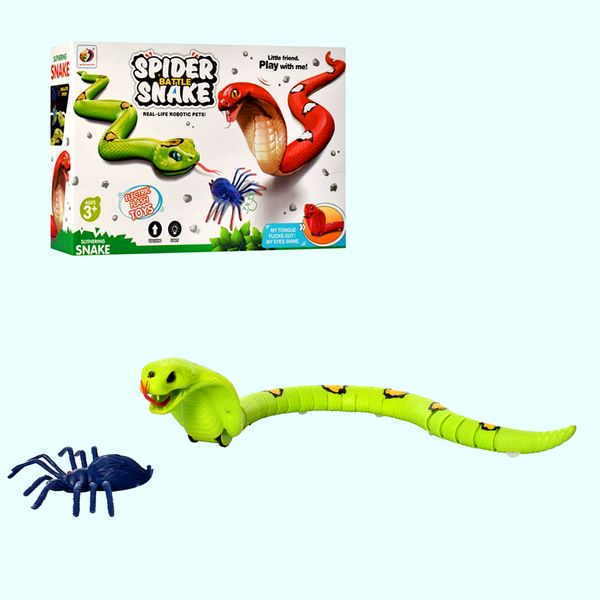 Интерактивные игрушки змея и паук TT6020C (Зелёная) фото