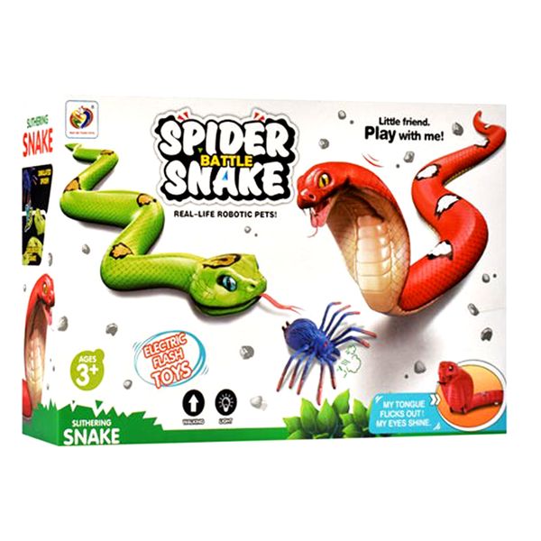 Интерактивные игрушки змея и паук TT6020C (Зелёная) фото