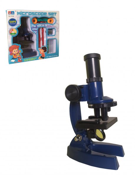 Микроскоп игрушечный 3103 А с аксессуарами (Синий) фото