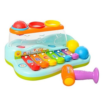 Розвиваюча музична іграшка "Ксилофон" 9199, логіка, з молотком фото