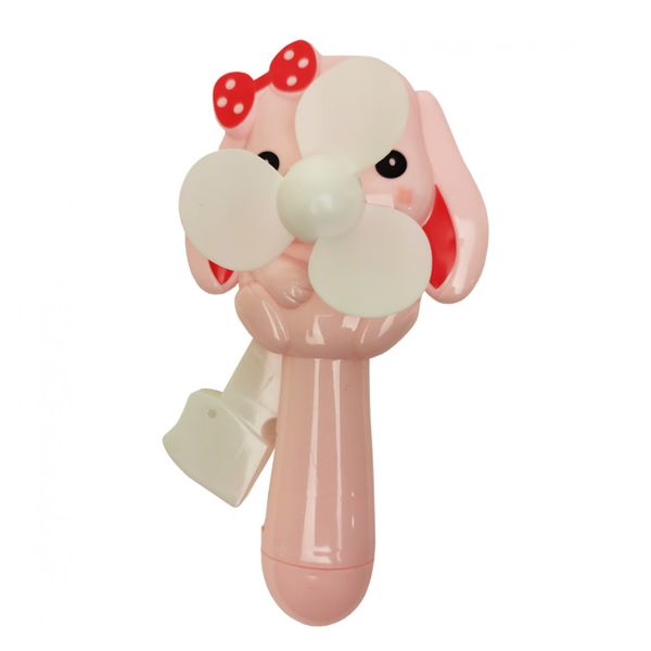 Детский ручной вентилятор "Зайчик" MK 4552 17 см (Розовый) фото