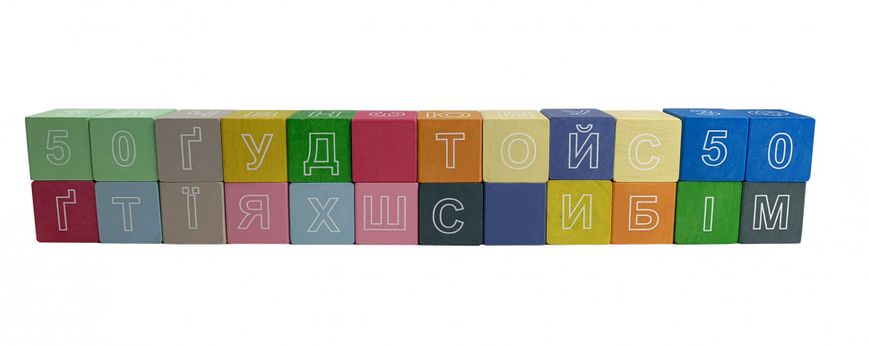 Развивающие кубики цветные с буквами 11223 деревянные фото