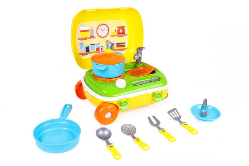 Іграшкова кухня з набором посуду 6078TXK у валізі фото